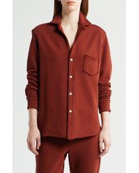 Frank & Eileen - Eileen Relaxed Cotton Terry Button-Up Shirt - Lyst