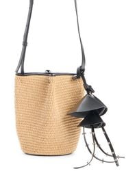 Givenchy - Nano Snap Raffia Bucket Bag - Lyst