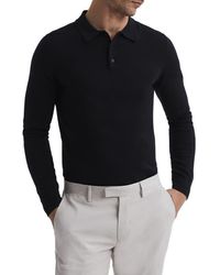 Reiss - Trafford Long Sleeve Wool Polo Sweater - Lyst