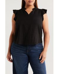 Wit & Wisdom - Flutter Sleeve Jersey Top - Lyst