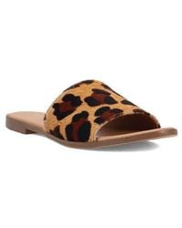 Dingo - Tabby Genuine Calf Hair Slide Sandal - Lyst
