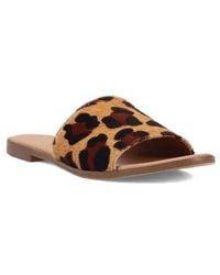 Dingo - Tabby Genuine Calf Hair Slide Sandal - Lyst