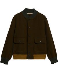 Fortela - Cruiser Wool Twill Bomber Jacket - Lyst