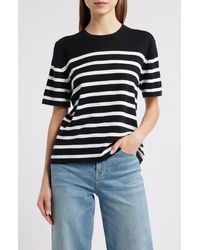 Rails - Stripe Cotton & Cashmere T-Shirt - Lyst