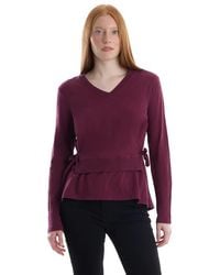 Wilt - Mixed Media Double Layer Effect V-Neck Tee - Lyst