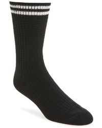Nordstrom - Waffle Texture Cotton Blend Crew Socks - Lyst