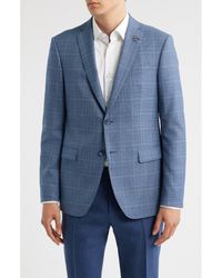 John Varvatos - Bleecker Plaid Wool Blend Sport Coat - Lyst