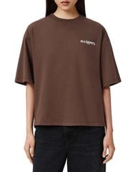 AllSaints - Guardian Amelie Oversize Cotton Graphic T-Shirt - Lyst
