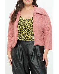 L I V D - Erica Faux Shearling Crop Jacket - Lyst