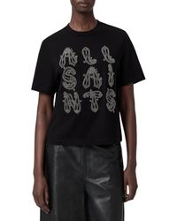 AllSaints - Ella Lisa Cotton Graphic T-Shirt - Lyst