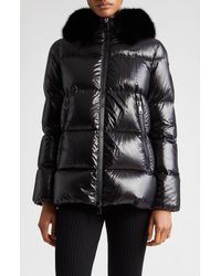 Moncler - Laiche Crop Quilted Hooded Jacket With Removable Faux Fur Trim - Lyst