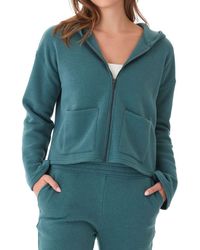 Threads For Thought - Raychelle Front Zip Crop Hoodie - Lyst