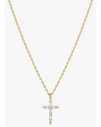 Bearfruit Jewelry - 14K Plated Iris Cross Necklace Holiday Gift Idea - Lyst