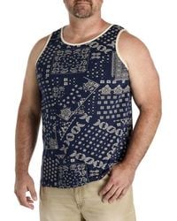 True Nation by DXL - Big & Tall Paisley Sleeveless T-Shirt - Lyst