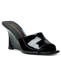 Stuart Weitzman - Vinnie 85 Patent Leather Wedge Mule - Lyst