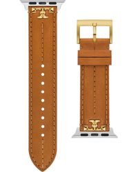 Tory Burch - Kira Leather Apple Watch Strap/20mm - Lyst