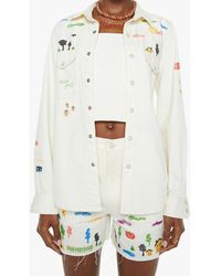 Mother - The All My Exes Embroidered Denim Shirt - Lyst