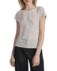 DKNY - Texture Knit Top - Lyst
