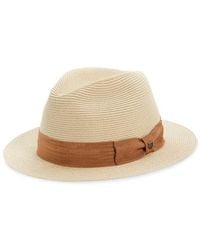 Brixton - Roma Packable Straw Fedora - Lyst