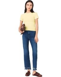 Maje - Beaded Bootcut Jeans - Lyst