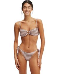 Cotton On - Ring Front Bandeau Bikini Top - Lyst