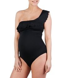 Cache Coeur - Bloom One-Shoulder One-Piece Maternity Swimsuit - Lyst