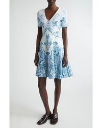 Etro - Paisley Double Knit Jacquard Sweater Dress - Lyst