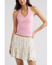 BP. - Stretch Cotton Halter Top - Lyst