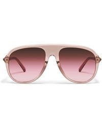 Quay - Chart Topper 54Mm Aviator Sunglasses - Lyst