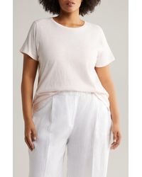 Eileen Fisher - Crewneck Organic Cotton T-shirt - Lyst