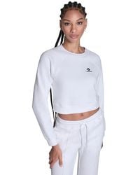 Converse - Star Chevron Cropped Crewneck - Lyst