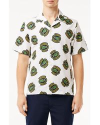 Lacoste - Regular Fit Performance Golf Short Sleeve Button-Up Shirt - Lyst