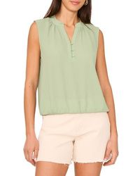 Vince Camuto - Sleeveless Crepe Bubble Top - Lyst