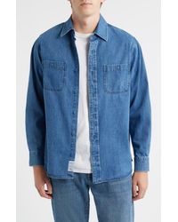 Schott Nyc - Cotton Denim Button-Up Work Shirt - Lyst