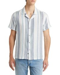 Rails - Amalfi Stripe Short Sleeve Cotton Button-Up Shirt - Lyst