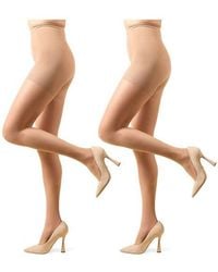 Memoi - 2-Pack Control Top Tights - Lyst