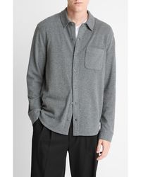 Vince - Knit Button-Up Shirt Jacket - Lyst