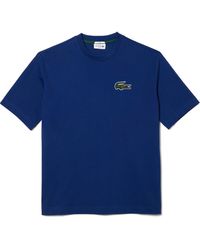 Lacoste - Loose Fit Crocodile Badge T-shirt - Lyst