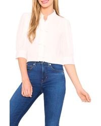 Cece - Bow Detail Button Front Top - Lyst