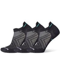 Smartwool - Run 3-Pack Zero Cushion Ankle Socks - Lyst
