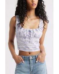 BP. - Linen Blend Corset Top - Lyst