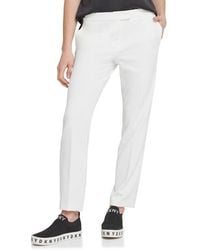DKNY - Flat Front Straight Leg Career Pants - Lyst