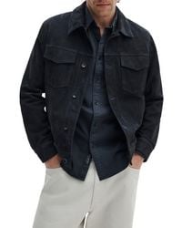 Rag & Bone - Suede Trucker Jacket - Lyst