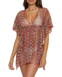 Becca - Sundown Tie Front Cover-up Tunic - Lyst
