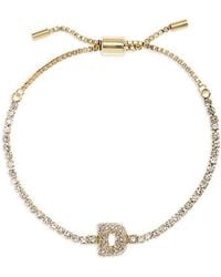 BaubleBar - Initial Tennis Slider Bracelet - Lyst