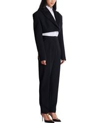 Balmain - Cropped Grain De Poudre Jacket - Lyst