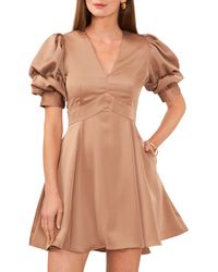 1.STATE - Tiered Bubble Sleeve Minidress - Lyst