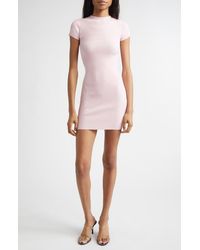 Alexander Wang - Logo Jacquard Rib Mini Sweater Dress - Lyst