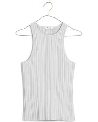 Madewell - The Signature Shimmer Knit Cutaway Sweater Tank - Lyst