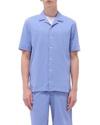 Bugatchi - Camp Collar Short Sleeve Button-Up Shirt - Lyst